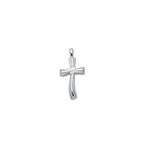 Sterling Silver Ribbon Cross Pendant Quality Gem LLC Bethel, CT