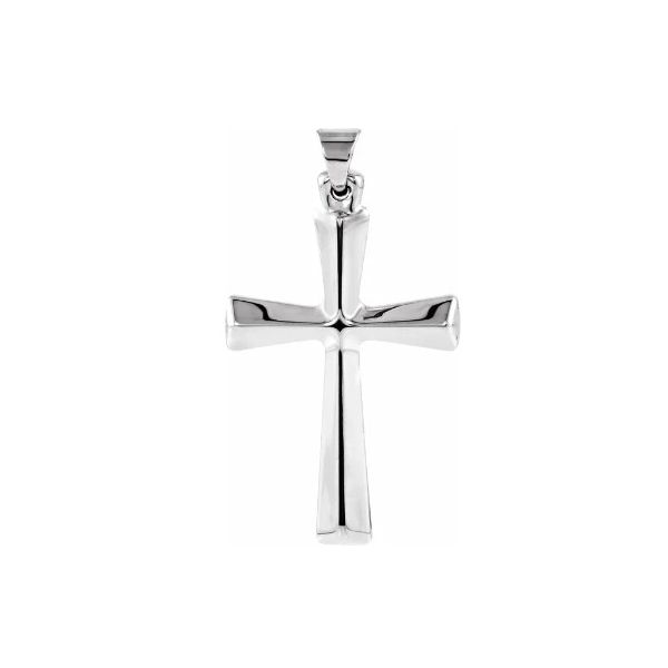 Sterling Silver Tapered Cross Pendant Quality Gem LLC Bethel, CT