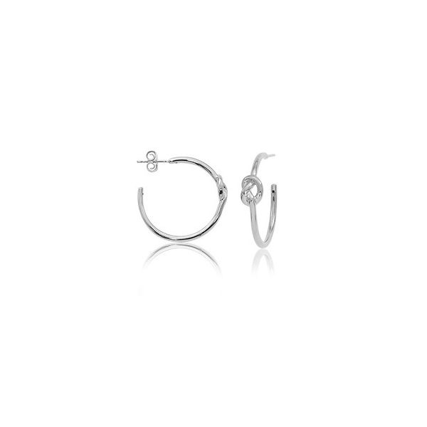 Sterling Silver Love Knot Hoop Earrings Quality Gem LLC Bethel, CT