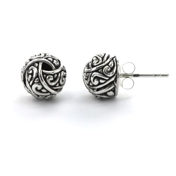 Sterling Silver Oxidized Knot Post Earrings Quality Gem LLC Bethel, CT
