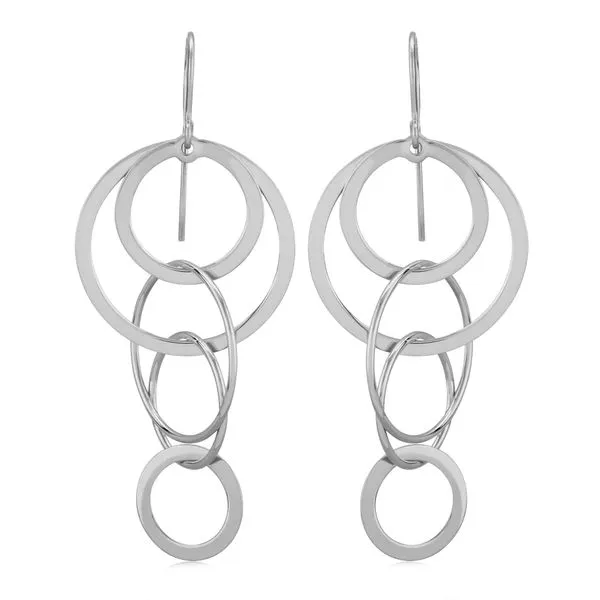 Sterling Silver Mini Cascading Circles Earrings Quality Gem LLC Bethel, CT