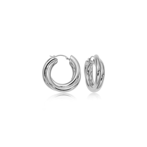 Sterling Silver Triple Tube Twist Earrings Quality Gem LLC Bethel, CT