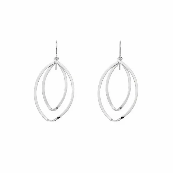 Sterling Silver Double Bottom Twist Dangle Earrings Quality Gem LLC Bethel, CT