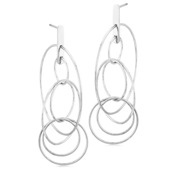 Sterling Silver Rhodium Plated Mobile Dangle Earrings Quality Gem LLC Bethel, CT