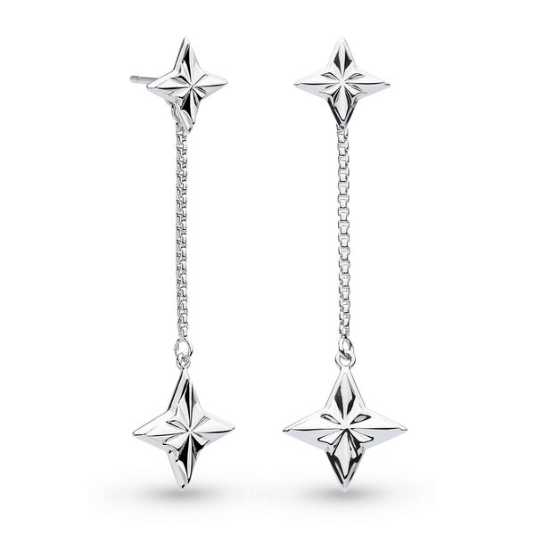 Sterling Silver Empire Astoria Star Convertible Dangle Earrings Quality Gem LLC Bethel, CT