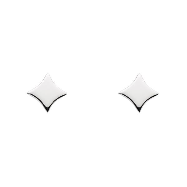 Sterling Silver Curved Square Stud Earrings Quality Gem LLC Bethel, CT