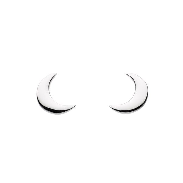 Sterling Silver Crescent Moon Stud Earrings Quality Gem LLC Bethel, CT