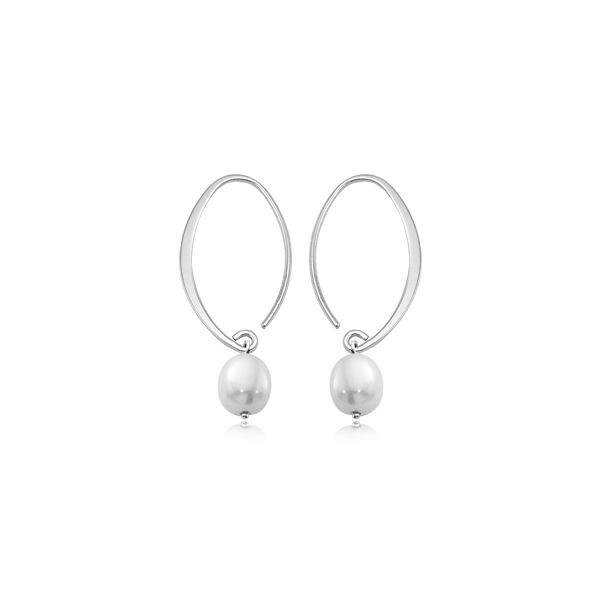 Sterling Silver Pearl Dangle Earrings Quality Gem LLC Bethel, CT