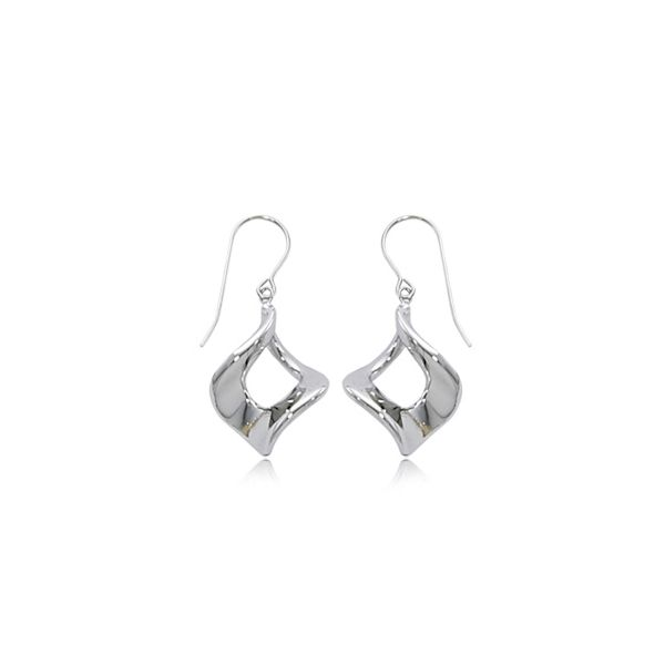 Sterling Silver Marquis Twist Dangle Earrings Image 2 Quality Gem LLC Bethel, CT