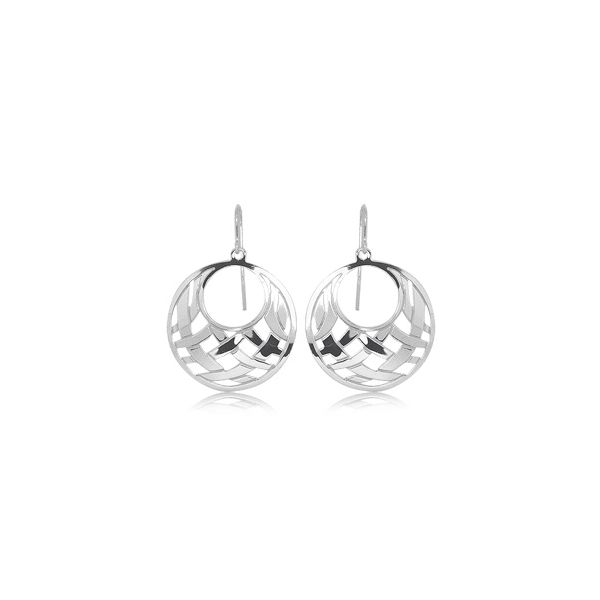Sterling Silver Basket Weave Dangle Earrings Quality Gem LLC Bethel, CT