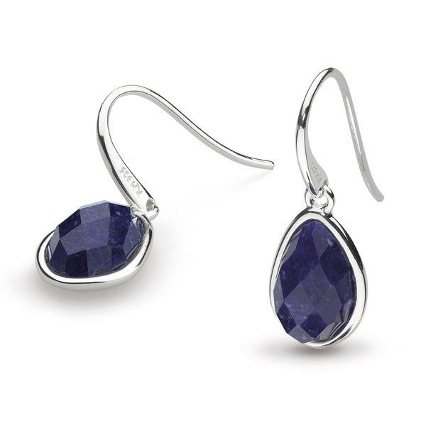 Sterling Silver Coast Pebble Lapis Lazuli Drop Earrings Quality Gem LLC Bethel, CT