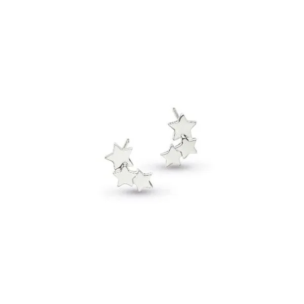 Sterling Silver Stargazer Star Cluster Stud Earrings Quality Gem LLC Bethel, CT