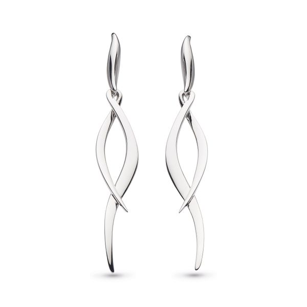 Sterling Silver Entwine Twist Drop Earrings Quality Gem LLC Bethel, CT