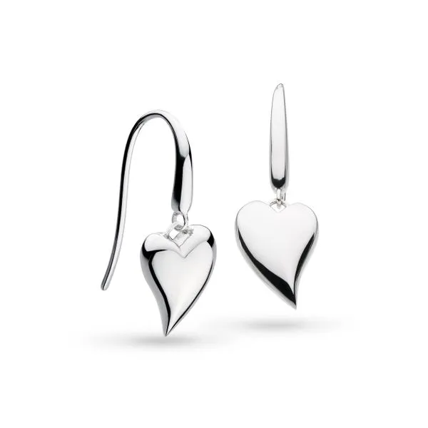 Sterling Silver Desire Heart Wire Dangle Earrings Quality Gem LLC Bethel, CT