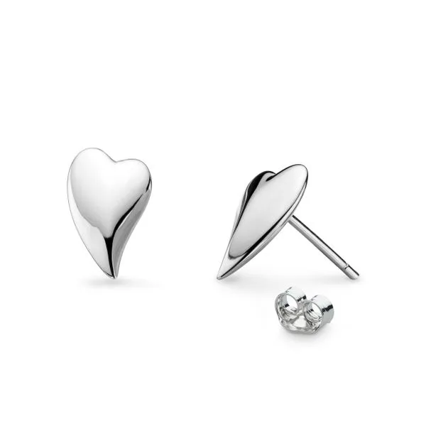 Sterling Silver Desire Heart Stud Earrings Quality Gem LLC Bethel, CT