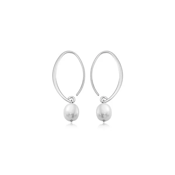 Sterling Silver Pearl Dangle Earrings Quality Gem LLC Bethel, CT