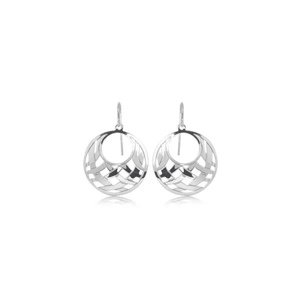 Sterling Silver Basket Weave Dangle Earrings Quality Gem LLC Bethel, CT