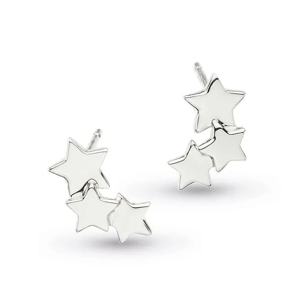 Sterling Silver Stargazer Star Cluster Stud Earrings Quality Gem LLC Bethel, CT