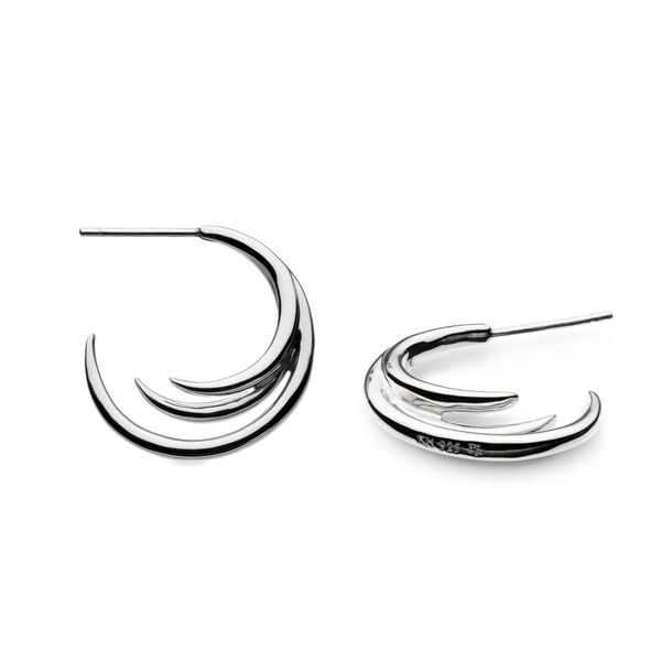 Sterling Silver Rhodium Plated Entwine Helix Wrap Hoop Earrings Quality Gem LLC Bethel, CT