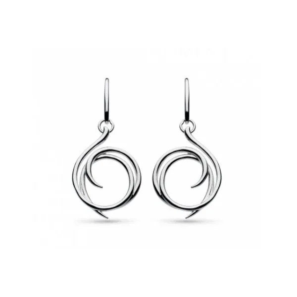 Sterling Silver Rhodium Plated Entwine Helix Wrap Drop Earrings Quality Gem LLC Bethel, CT