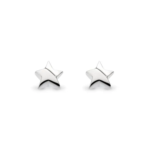Sterling Silver Rhodium Plated Miniatures Starlight Stud Earrings Quality Gem LLC Bethel, CT