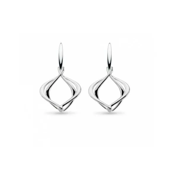 Sterling Silver Rhodium Plated Entwine Grande Drop Earrings Quality Gem LLC Bethel, CT