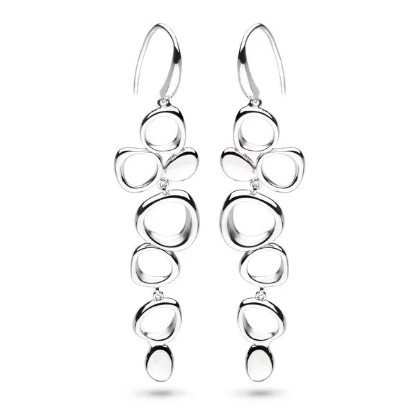 Sterling Silver Coast Shore Cascade Sandblast Drop Earrings Quality Gem LLC Bethel, CT