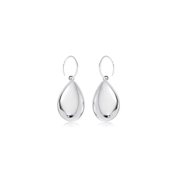 Sterling Silver Pear Shape Sweep Dangle Earrings Quality Gem LLC Bethel, CT