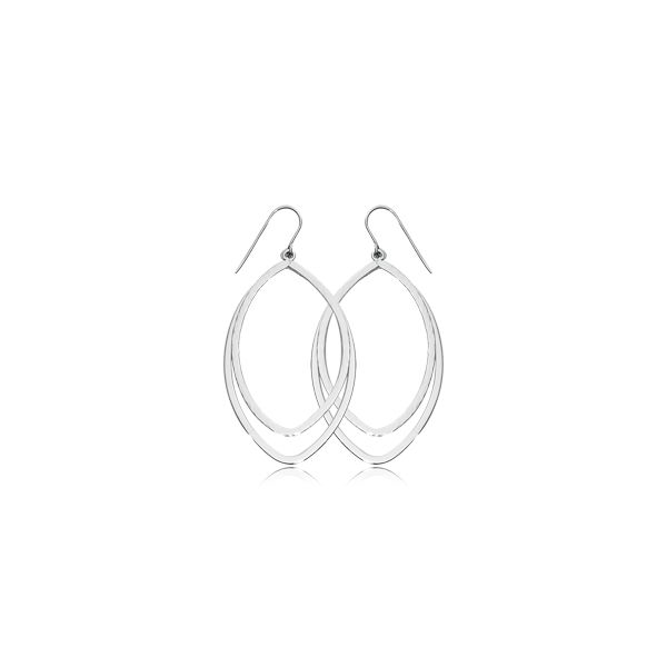Sterling Silver Double Oval Drops Earrings Quality Gem LLC Bethel, CT