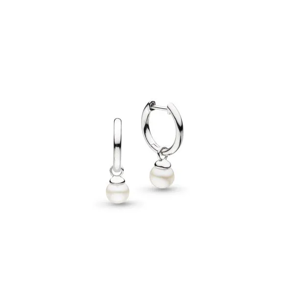 Sterling Silver Rhodium Plated Coast Tumble Pearl Mini Hoop Earrings Quality Gem LLC Bethel, CT
