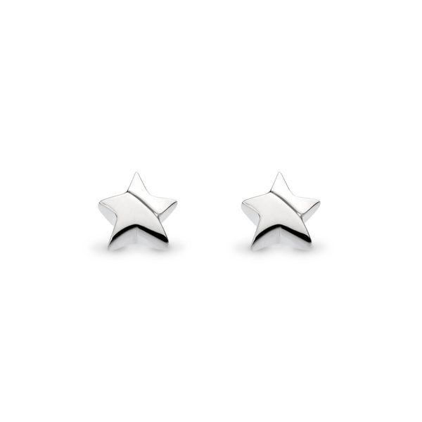 Sterling Silver Rhodium Plated Miniatures Starlight Stud Earrings Quality Gem LLC Bethel, CT