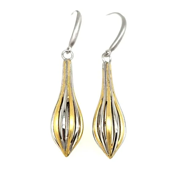 Sterling Silver/Vermeil Rhodium Plated Amphora Drop Earrings Quality Gem LLC Bethel, CT