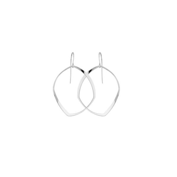 Sterling Silver Abstract Oval Drop Earrings Quality Gem LLC Bethel, CT