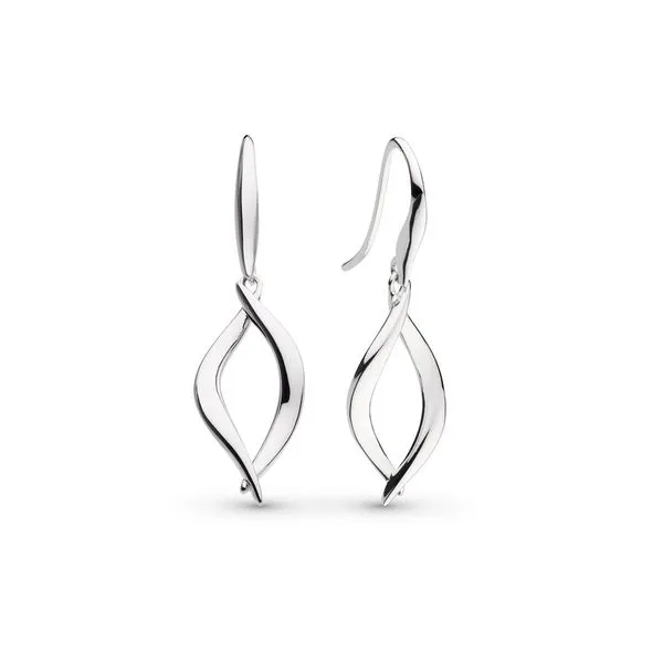 Sterling Silver Rhodium Plated Entwine Twine Twist Link Drop Earrings Quality Gem LLC Bethel, CT