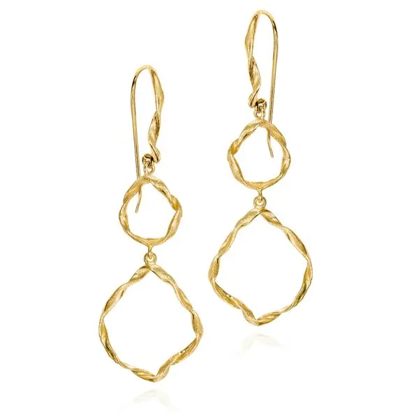 Sterling Silver 18K Vermeil Rolling Rings Dangle Earrings Quality Gem LLC Bethel, CT