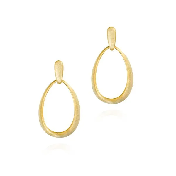 Sterling Silver 18K Vermeil Mia Oval Dangle Earrings Quality Gem LLC Bethel, CT