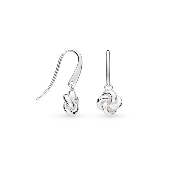 Sterling Silver Rhodium Plated Marina Tide Knot Drop Earrings Quality Gem LLC Bethel, CT