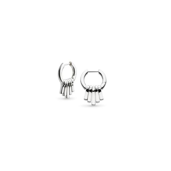 Sterling Silver Rhodium Plated Array Dangle Hoop Earrings Quality Gem LLC Bethel, CT
