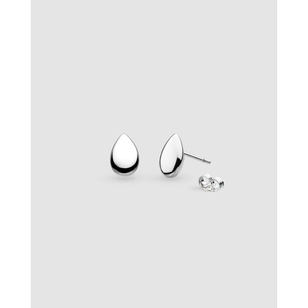 Sterling Silver Rhodium Plated Coast Pebble Smooth Stud Earrings Quality Gem LLC Bethel, CT