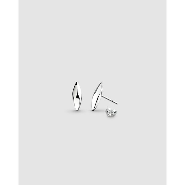 Sterling Silver Rhodium Plated Glint Stud Earrings Quality Gem LLC Bethel, CT