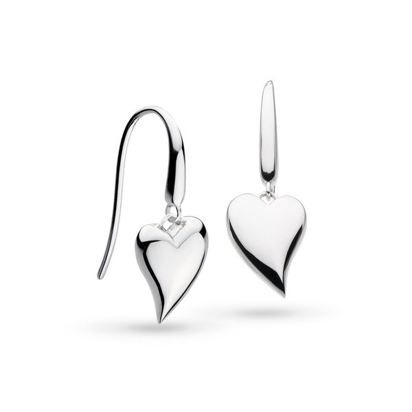 Sterling Silver Desire Heart Wire Dangle Earrings Quality Gem LLC Bethel, CT