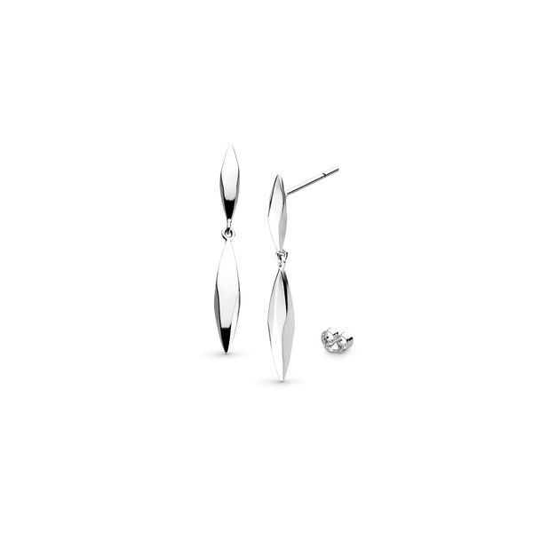 Sterling Silver Rhodium Plated Glint Drop Earrings Quality Gem LLC Bethel, CT