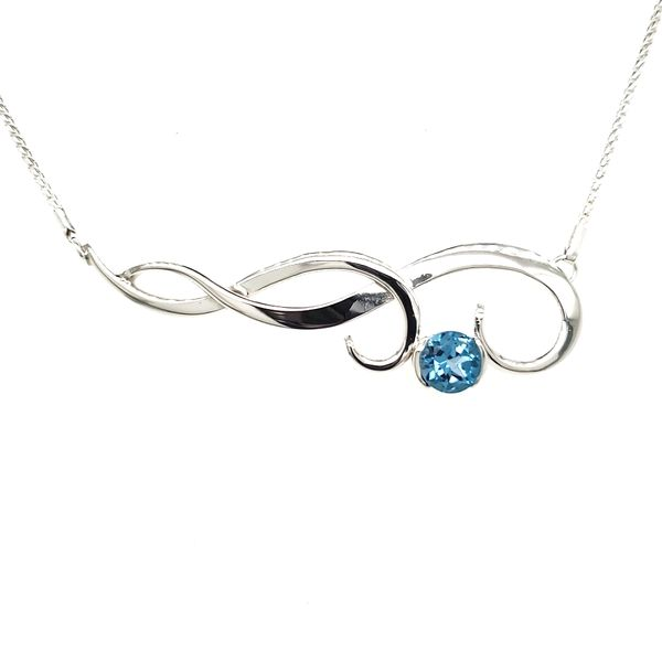 Sterling Silver Gentle Surf Blue Topaz Necklace Quality Gem LLC Bethel, CT