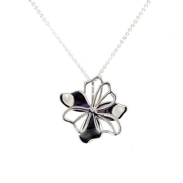 Sterling Silver Blossom Full Bloom Large Necklace Quality Gem LLC Bethel, CT