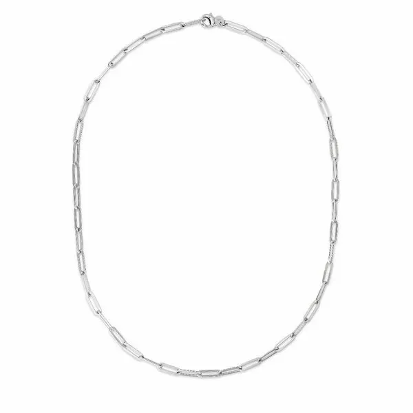 Sterling Silver Rhodium Plated 4mm Paperclip Necklace Length 30 Quality Gem LLC Bethel, CT