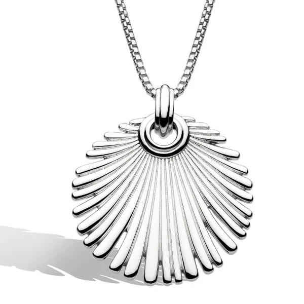 Sterling Silver Rhodium Plated Essence Radiance Grande Fan Toggle Slider Necklace Length 28 Quality Gem LLC Bethel, CT