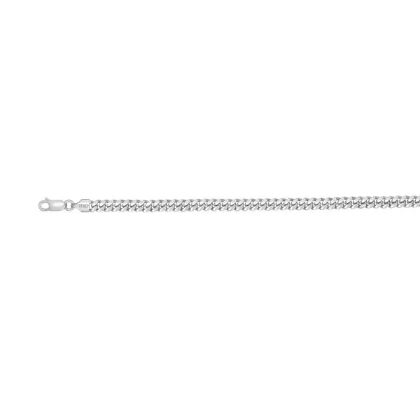 Sterling Silver Rhodium Plated 4.9Mm Miami Cuban Necklace Length 20 Inches Quality Gem LLC Bethel, CT