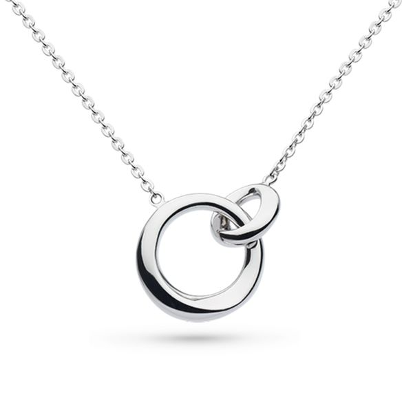 Sterling Silver Rhodium Plated Bevel Cirque Link Necklace Length 18 Inches Quality Gem LLC Bethel, CT