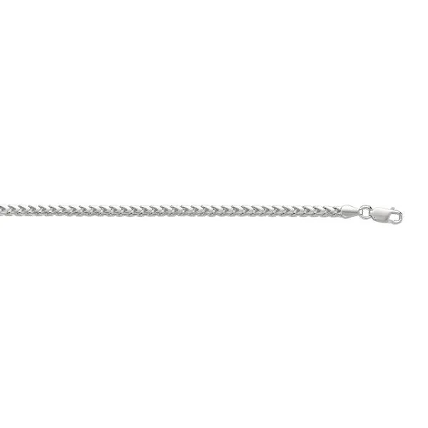 Sterling Silver Rhodium Plated 3.15Mm Round Franco Necklace Length 20 Inches Quality Gem LLC Bethel, CT