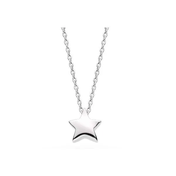 Sterling Silver Rhodium Plated Miniature Starlight Necklace Length 18 Inches Quality Gem LLC Bethel, CT
